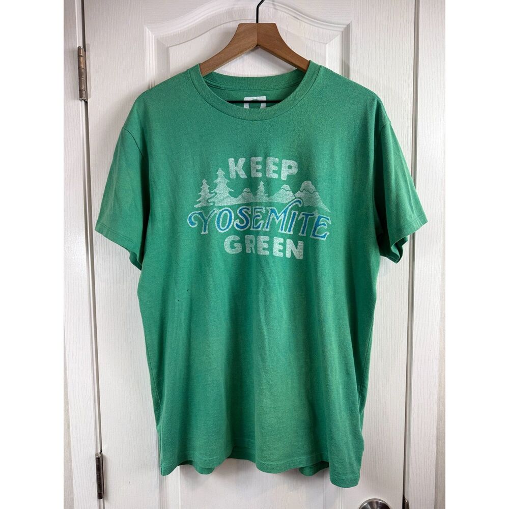 Tailgate Yosemite National Park T-Shirt Mens L Green Graphic Tee NPF Distressed